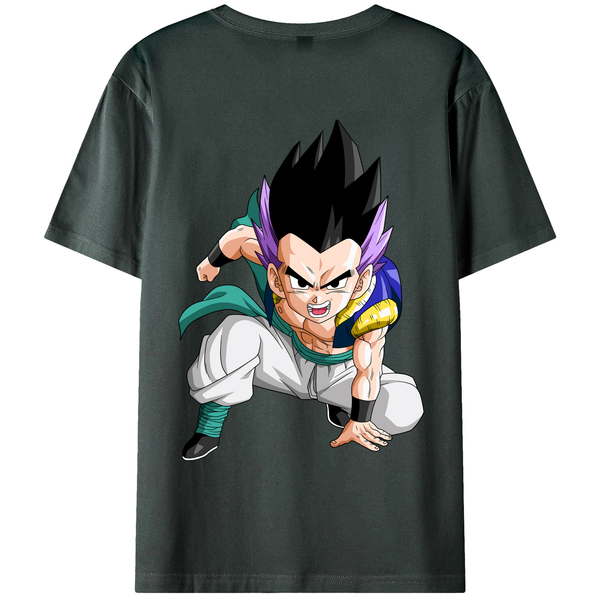 （画像用） ドラゴンボール 孫 悟飯（そんごはん）DRAGON BALL Son Gohan 綿100％ メンズ半袖Tシャツ（バックプリント） 通気性